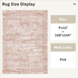 Soalmost Washable Area Rug 8x10, Large Soft Rugs for Living Room Vintage Beige Carpet 8x10 Area Rugs for Bedroom Dining Room Non - Slip Stain Resistant Under Table Rug - Homesidy.com