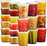 JoyServe Deli Food Storage Containers with Lids - (48 Sets) 24 - 32 Oz Quart Size &amp; 24 - 16 Oz Pint Size Plastic Airtight Takeout Meal Prep Storage, BPA - Free, Dishwasher, Microwave Safe - Homesidy.com