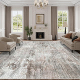 Soalmost Washable Area Rug 8x10, Large Soft Rugs for Living Room Vintage Beige Carpet 8x10 Area Rugs for Bedroom Dining Room Non - Slip Stain Resistant Under Table Rug - Homesidy.com