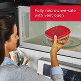 Rubbermaid 16 - Piece BPA - Free Plastic Food Storage Set, Red Vented Lids - Microwave, Dishwasher Safe: Perfect for Meal Prep, Leftovers, and Kitchen Organization - Homesidy.com