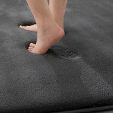 MINIDEAR Bathroom Rugs 24x17 Light Grey - Thick Elastic Foam Bath Mat, Ultra Soft &amp; Plush Fluffy, Non - Slip, Quick Dry, Absorbent Washable Floor Microfiber Mat for Tub, Home Decor Accessories - Homesidy.com