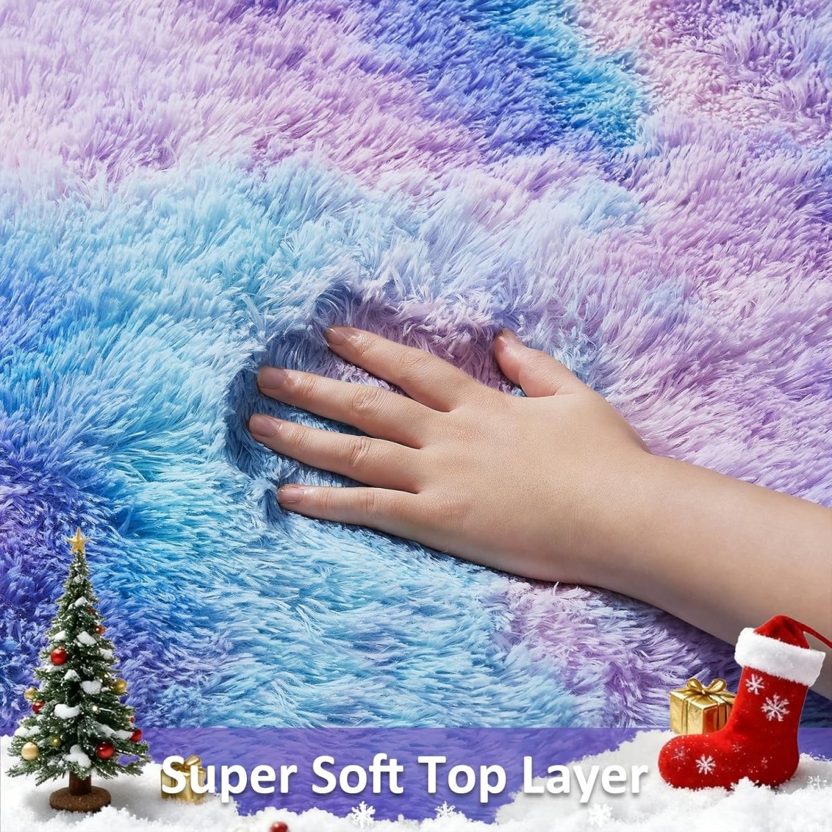 Ophanie Area Rugs for Living Room Bedroom, Upgrade Non - Slip Fluffy Soft Grey Shag Carpet, Indoor Floor Gray 4x6 Fuzzy Shaggy Living Room Plush Rug for Kids Home Dorm Decor Aesthetic - Homesidy.com