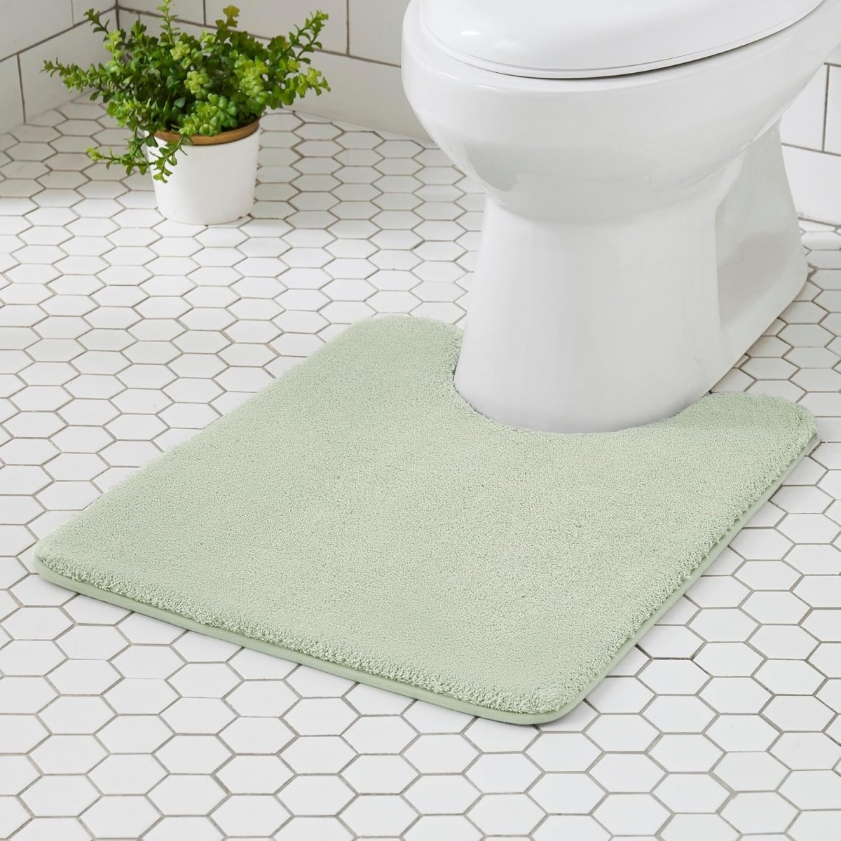 MINIDEAR Bathroom Rugs 24x17 Light Grey - Thick Elastic Foam Bath Mat, Ultra Soft &amp; Plush Fluffy, Non - Slip, Quick Dry, Absorbent Washable Floor Microfiber Mat for Tub, Home Decor Accessories - Homesidy.com