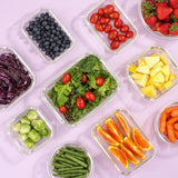 JoyJolt 24pc Borosilicate Glass Storage Containers with Lids | 12 Airtight/Freezer Safe Food Storage Containers for Pantry and Kitchen | Meal Prep Container for Lunch | Glass Tupperware Set - Homesidy.com