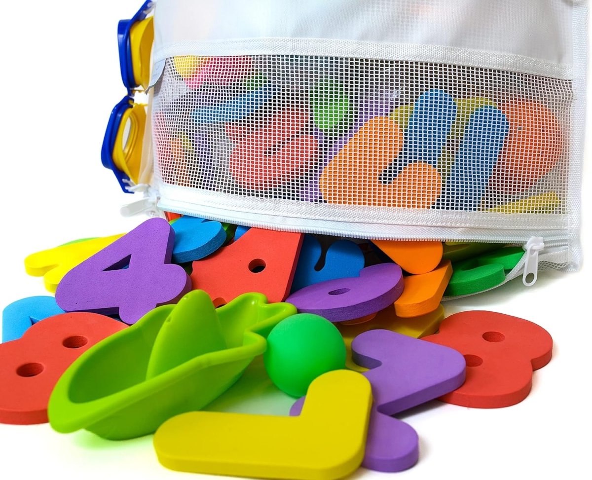 2 x Mesh Bath Toy Organizer 8 Ultra Strong Hooks – The Perfect Bathtub Toy Holder &amp; Bathroom or Shower Caddy – These Multi - use Net Bags Make Baby Bath Toy Storage Easy – For Kids &amp; Toddlers - Homesidy.com