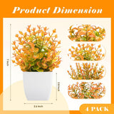 Der Rose 4 Pack Fake Plants Mini Artificial Greenery Potted Plants for Home Decor Indoor Office Table Room Farmhouse Bathroom Decor - Homesidy.com