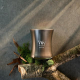 WoodWick Marine Amber Holiday Candle Gifts for Women and Men, 9.7 oz Precious Metals Collection with Crackling Wick - Homesidy.com
