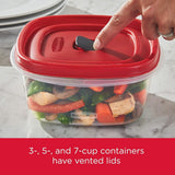 Rubbermaid 16 - Piece BPA - Free Plastic Food Storage Set, Red Vented Lids - Microwave, Dishwasher Safe: Perfect for Meal Prep, Leftovers, and Kitchen Organization - Homesidy.com