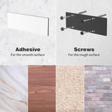 DEKAVA Paper Towel Holder Under Cabinet Wall Mount for Kitchen Towel, Self - Adhesive Bar, Rack, SUS304 Stainless Steel 13 inch (BlackA, 1) - Homesidy.com