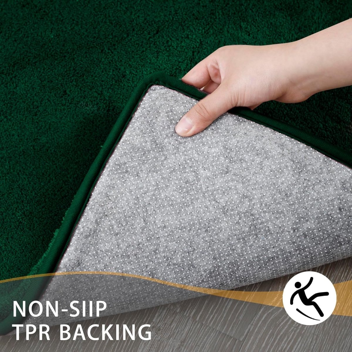 MINIDEAR Bathroom Rugs 24x17 Light Grey - Thick Elastic Foam Bath Mat, Ultra Soft &amp; Plush Fluffy, Non - Slip, Quick Dry, Absorbent Washable Floor Microfiber Mat for Tub, Home Decor Accessories - Homesidy.com