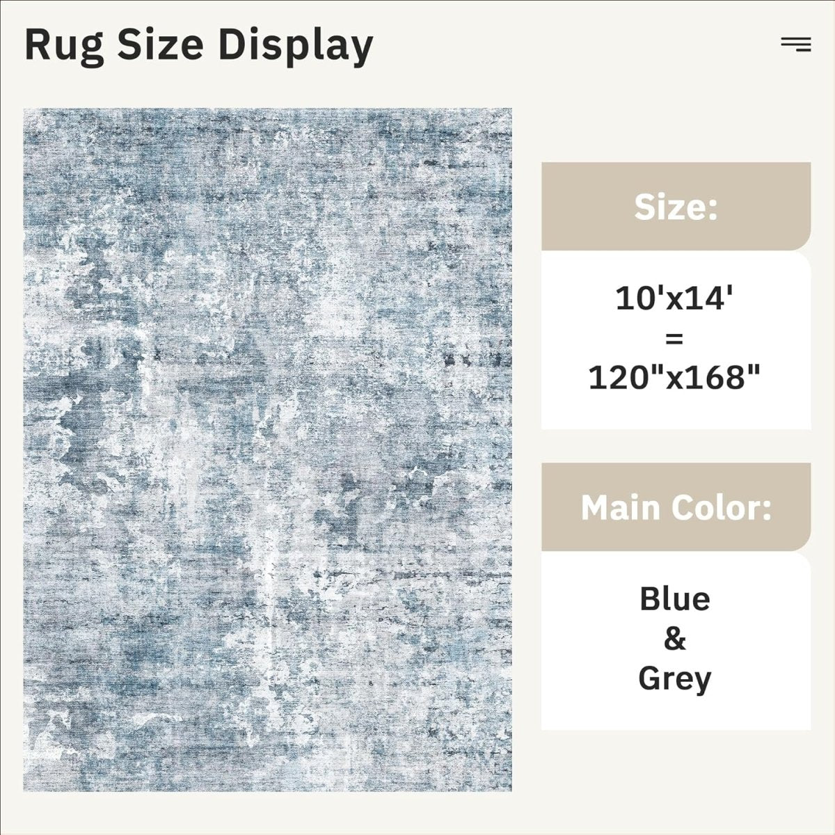 Soalmost Washable Area Rug 8x10, Large Soft Rugs for Living Room Vintage Beige Carpet 8x10 Area Rugs for Bedroom Dining Room Non - Slip Stain Resistant Under Table Rug - Homesidy.com