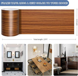 TIANLDD 27 FT Wood Grain Wallpaper Border, Removable Waterproof Mirror Border Peel and Stick,Bathroom Mirror Frame Border.(Black) - Homesidy.com