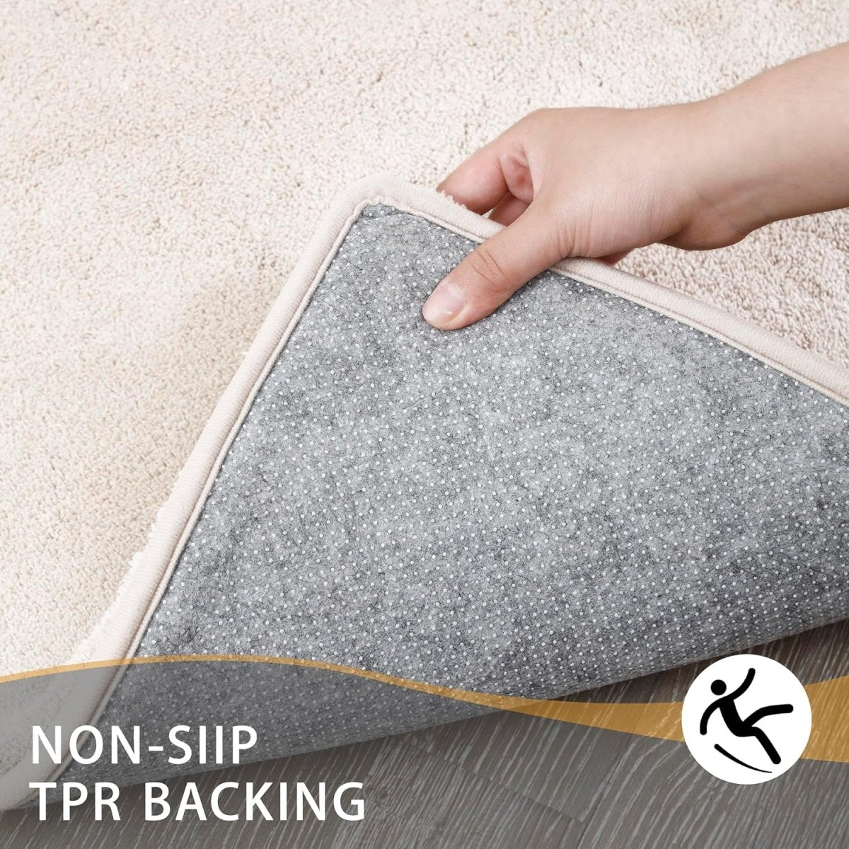 MINIDEAR Bathroom Rugs 24x17 Light Grey - Thick Elastic Foam Bath Mat, Ultra Soft &amp; Plush Fluffy, Non - Slip, Quick Dry, Absorbent Washable Floor Microfiber Mat for Tub, Home Decor Accessories - Homesidy.com