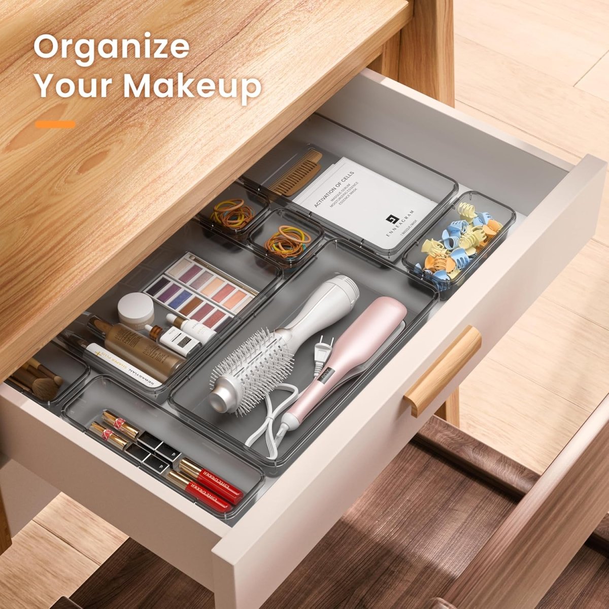 A - LuGei 【Military Grade Drawer Organizer, 【𝟱𝗦𝗶𝘇𝗲】 Makeup organizer, 【Holds 177 Items】 Bathroom Organizers and Storage, Organization and Storage, Desk Drawer Organizer for Bathroom Vanity - Homesidy.com