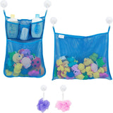 2 x Mesh Bath Toy Organizer 8 Ultra Strong Hooks – The Perfect Bathtub Toy Holder &amp; Bathroom or Shower Caddy – These Multi - use Net Bags Make Baby Bath Toy Storage Easy – For Kids &amp; Toddlers - Homesidy.com