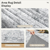 Soalmost Washable Area Rug 8x10, Large Soft Rugs for Living Room Vintage Beige Carpet 8x10 Area Rugs for Bedroom Dining Room Non - Slip Stain Resistant Under Table Rug - Homesidy.com