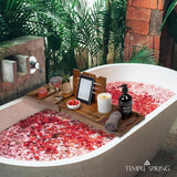 Temple Spring Wooden Bathtub Tray, Bamboo Bathroom Accessories, Bath Tray for Tub, at Home Spa Essentials, Board for Tub Table, Bath Caddy for Bathtub Accessories &amp; Bathroom Essentials – Natural - Homesidy.com
